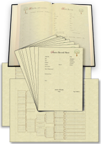 Family Tree Book pages parchment - seconds