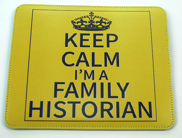 Keep Calm I'm a Family Historian Mouse Mat - seconds